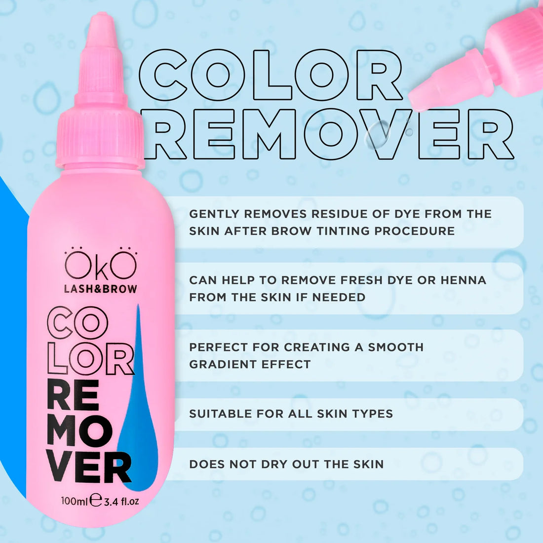 OKO Lash&Brow Color Remover, 100 ml