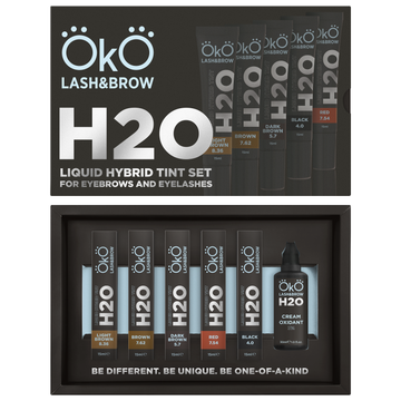 Eyebrow and eyelash dye set OKO Lash&Brow H20 Liquid Hybrid Tint