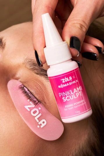 ZOLA X ROMASHKA FIXING POWDER FOR LASH LAMINATION PINK LAMISCULPT 10 G