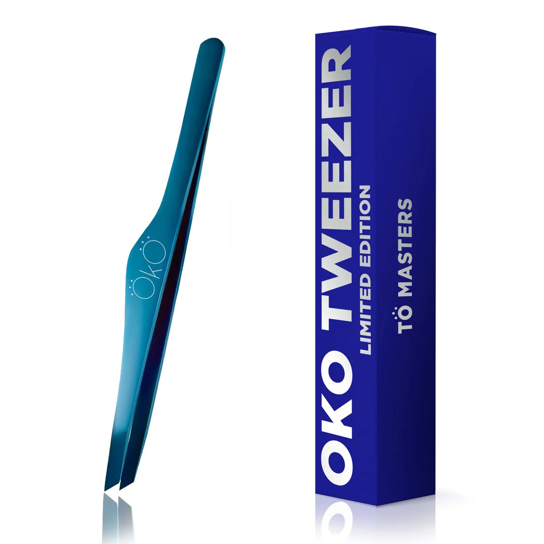 Eyebrow Tweezer Beveled OKO Lash&Brow Blue Magic Premium